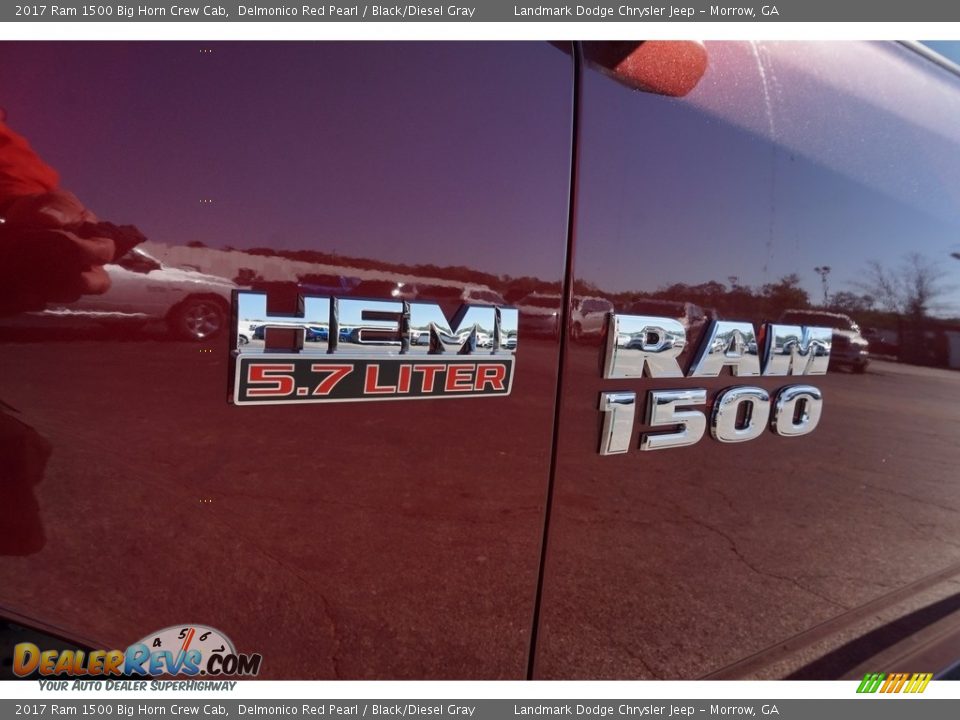 2017 Ram 1500 Big Horn Crew Cab Delmonico Red Pearl / Black/Diesel Gray Photo #6