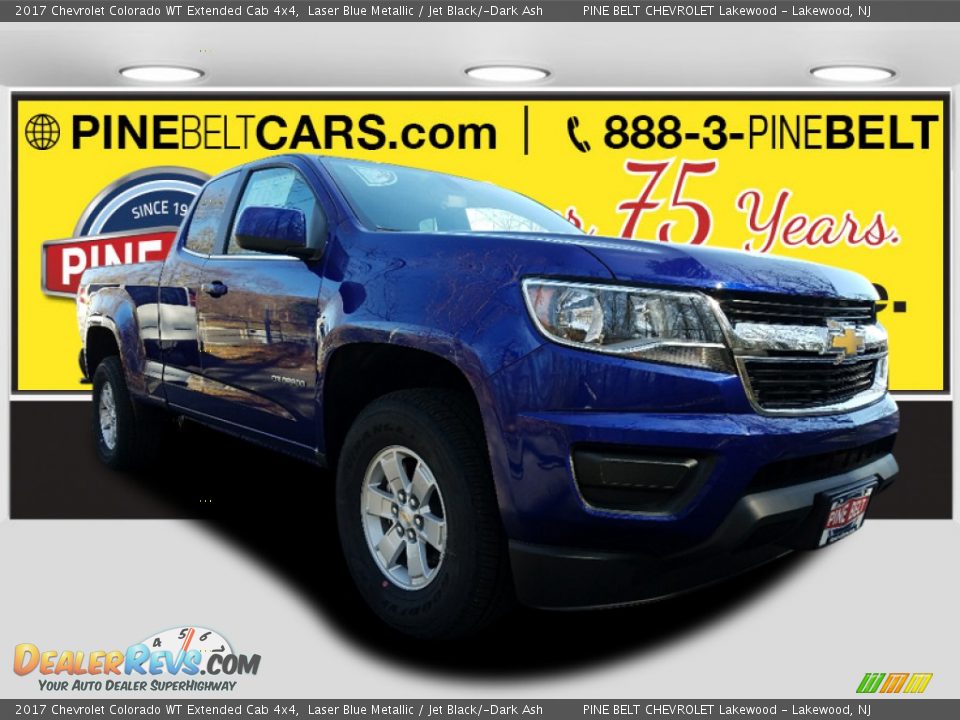 2017 Chevrolet Colorado WT Extended Cab 4x4 Laser Blue Metallic / Jet Black/­Dark Ash Photo #1