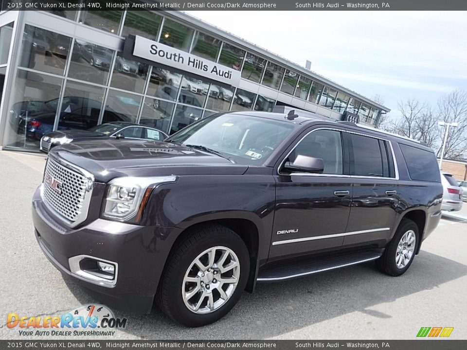 2015 GMC Yukon XL Denali 4WD Midnight Amethyst Metallic / Denali Cocoa/Dark Atmosphere Photo #1