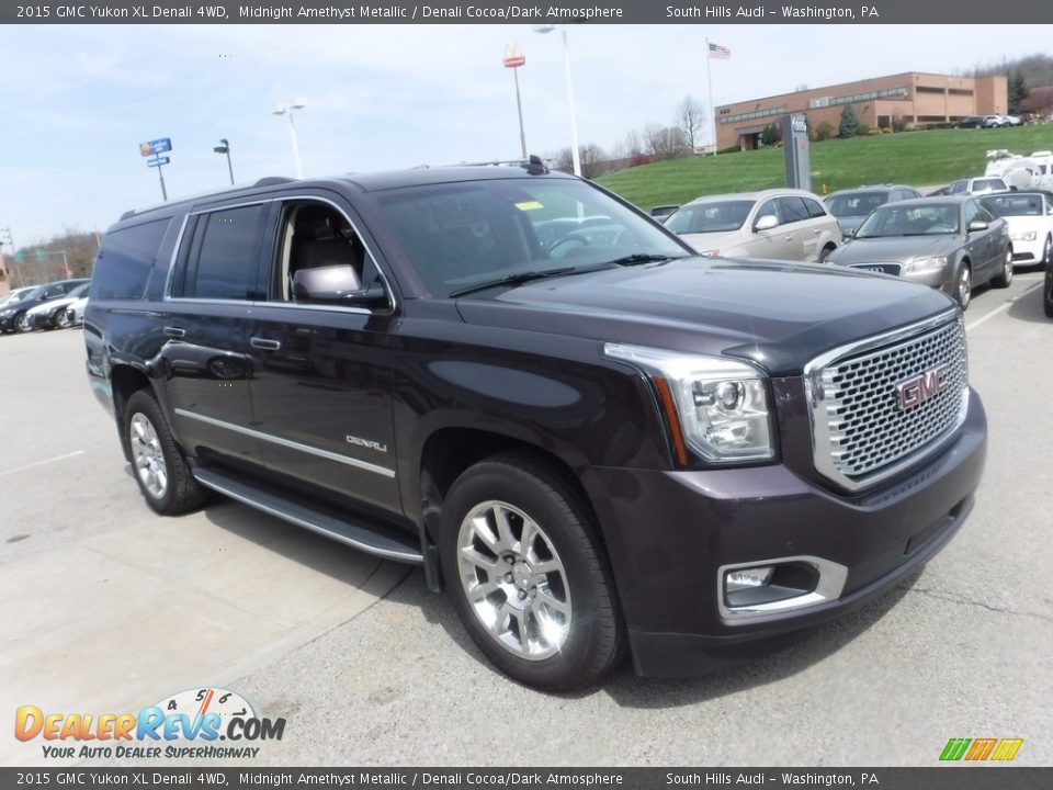 2015 GMC Yukon XL Denali 4WD Midnight Amethyst Metallic / Denali Cocoa/Dark Atmosphere Photo #8