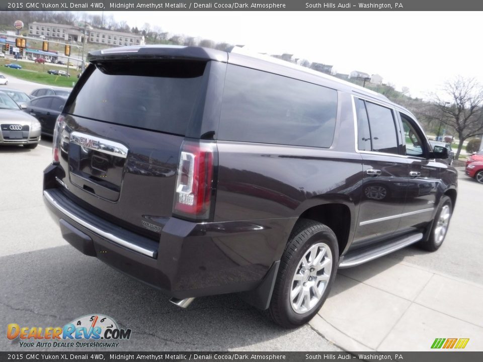 2015 GMC Yukon XL Denali 4WD Midnight Amethyst Metallic / Denali Cocoa/Dark Atmosphere Photo #12
