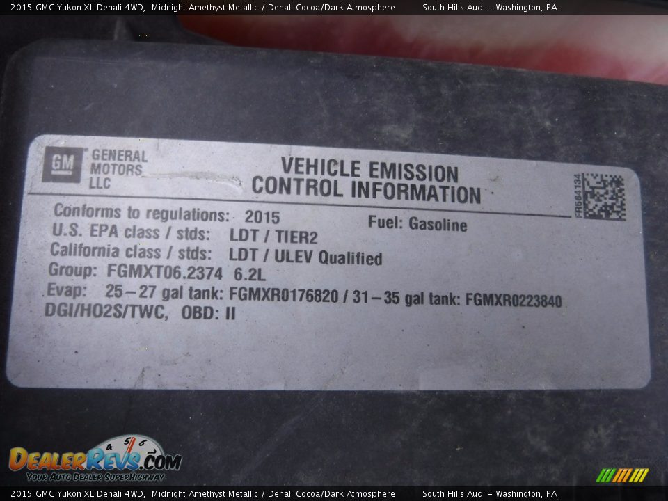2015 GMC Yukon XL Denali 4WD Midnight Amethyst Metallic / Denali Cocoa/Dark Atmosphere Photo #15