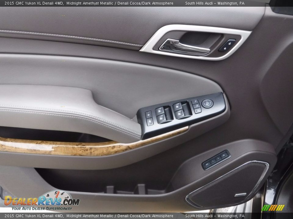 2015 GMC Yukon XL Denali 4WD Midnight Amethyst Metallic / Denali Cocoa/Dark Atmosphere Photo #17