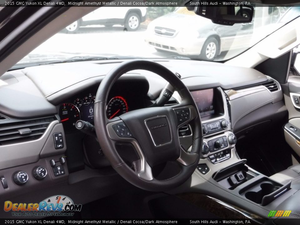 2015 GMC Yukon XL Denali 4WD Midnight Amethyst Metallic / Denali Cocoa/Dark Atmosphere Photo #20