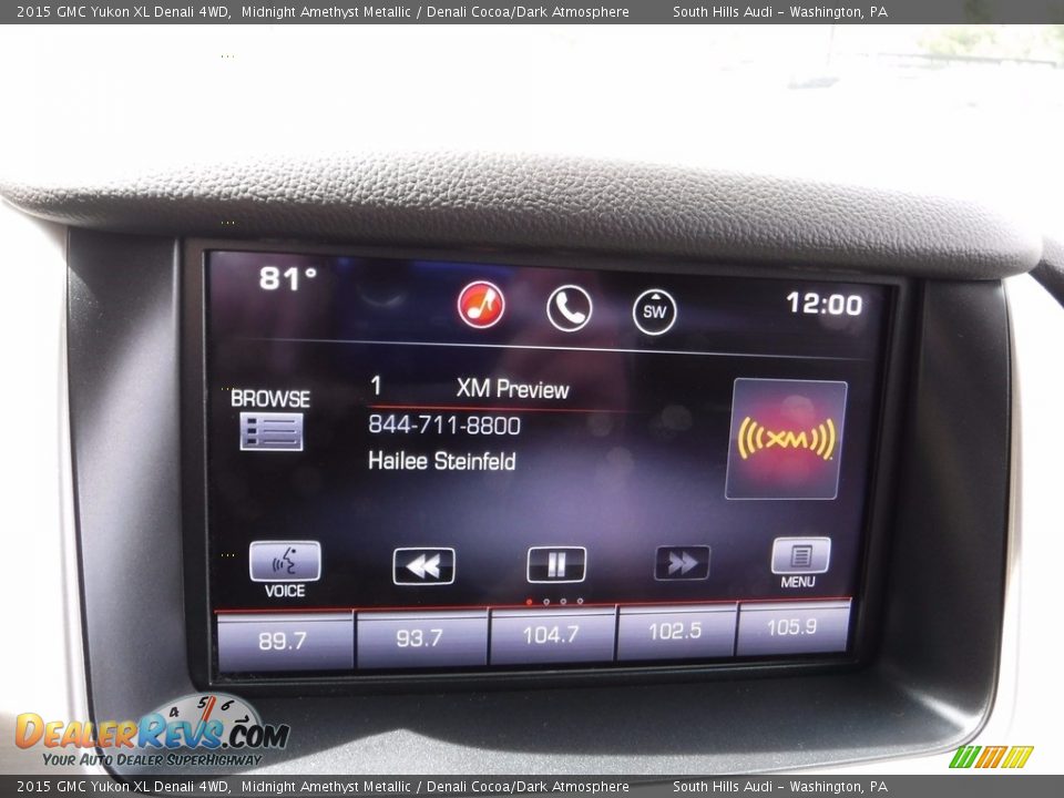 2015 GMC Yukon XL Denali 4WD Midnight Amethyst Metallic / Denali Cocoa/Dark Atmosphere Photo #31