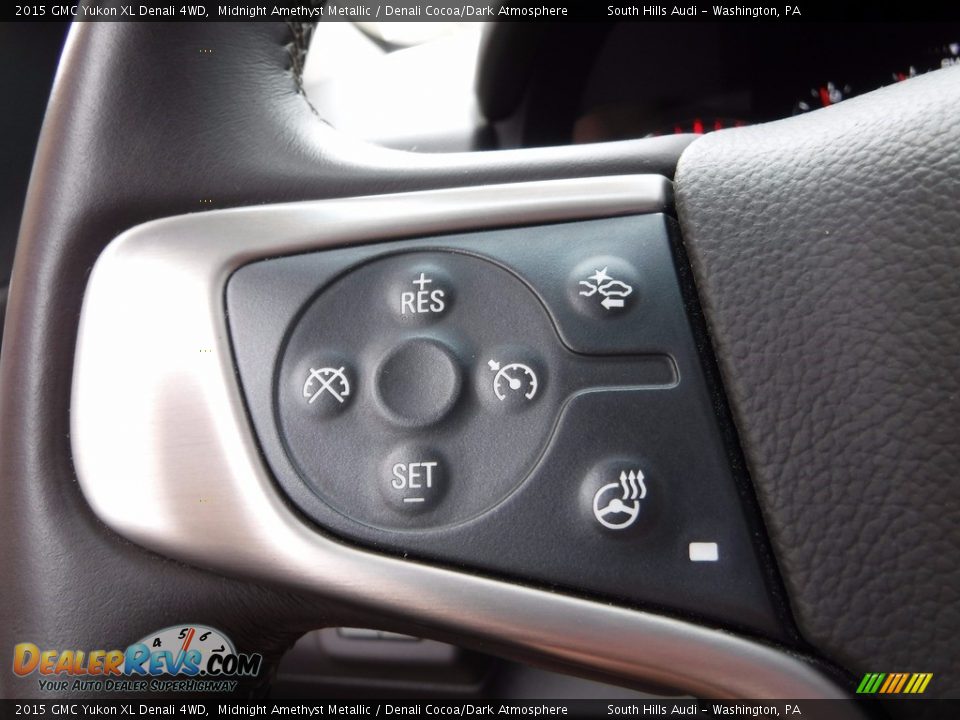 2015 GMC Yukon XL Denali 4WD Midnight Amethyst Metallic / Denali Cocoa/Dark Atmosphere Photo #35