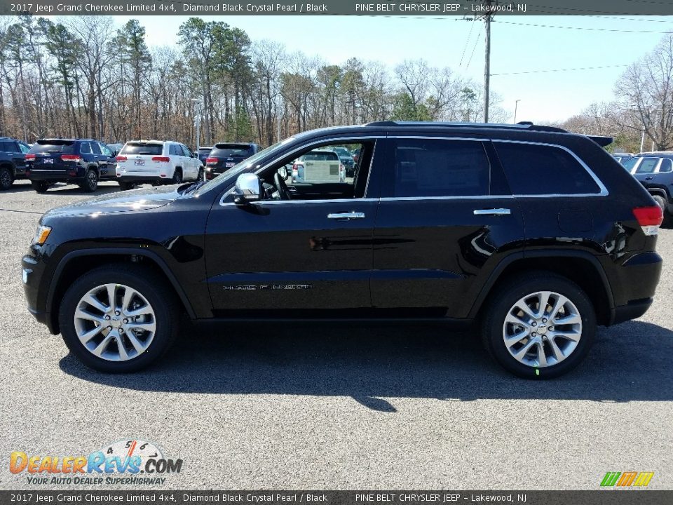 2017 Jeep Grand Cherokee Limited 4x4 Diamond Black Crystal Pearl / Black Photo #3