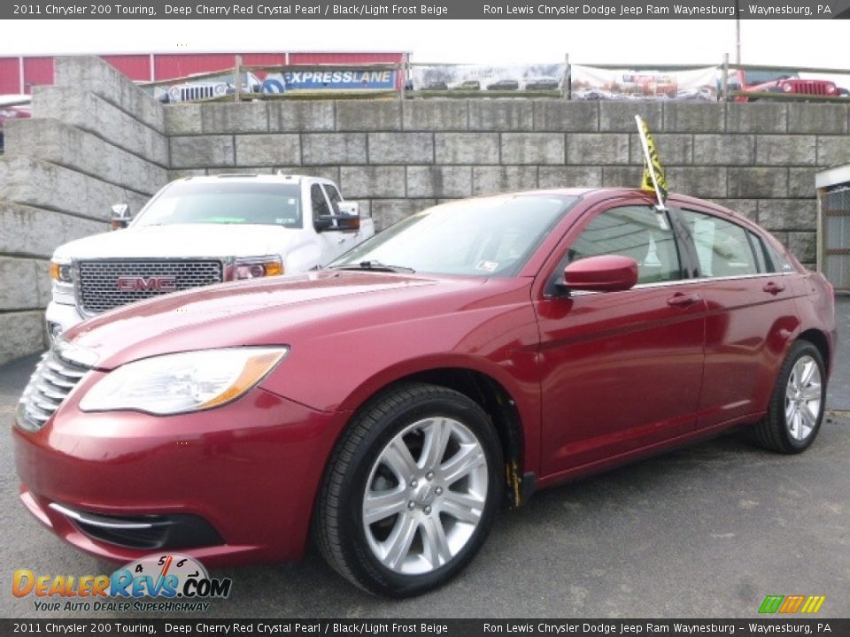 2011 Chrysler 200 Touring Deep Cherry Red Crystal Pearl / Black/Light Frost Beige Photo #1