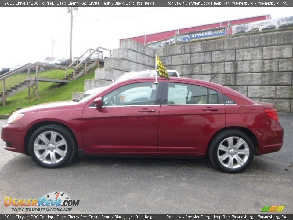 2011 Chrysler 200 Touring Deep Cherry Red Crystal Pearl / Black/Light Frost Beige Photo #3
