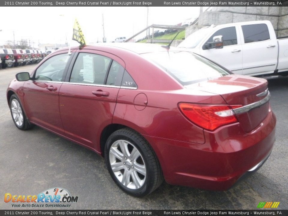 2011 Chrysler 200 Touring Deep Cherry Red Crystal Pearl / Black/Light Frost Beige Photo #4