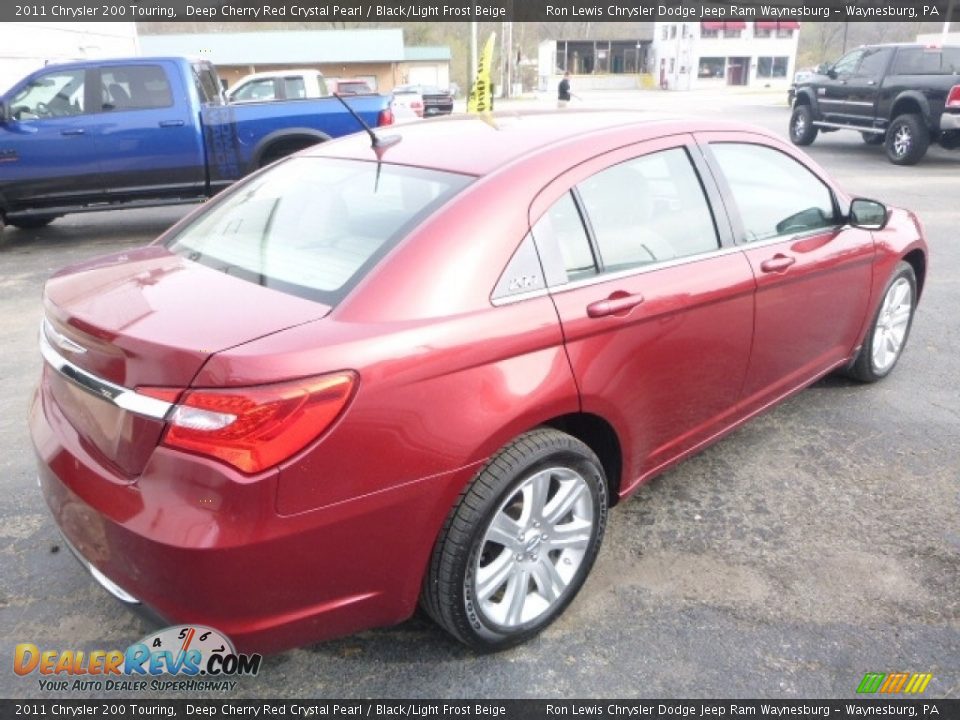 2011 Chrysler 200 Touring Deep Cherry Red Crystal Pearl / Black/Light Frost Beige Photo #6