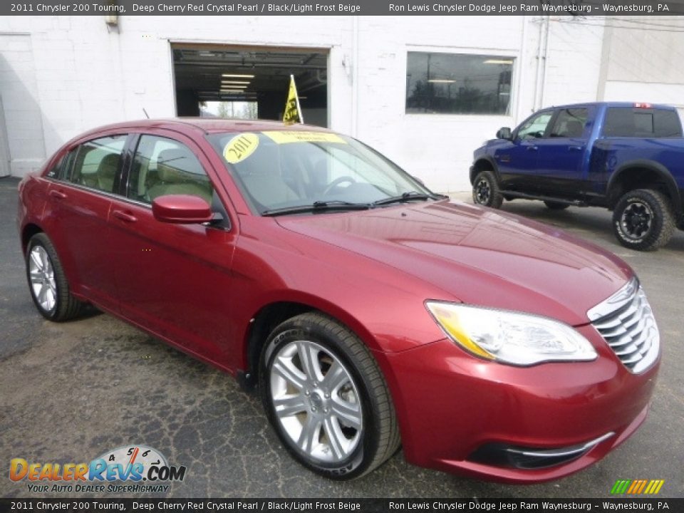 2011 Chrysler 200 Touring Deep Cherry Red Crystal Pearl / Black/Light Frost Beige Photo #11
