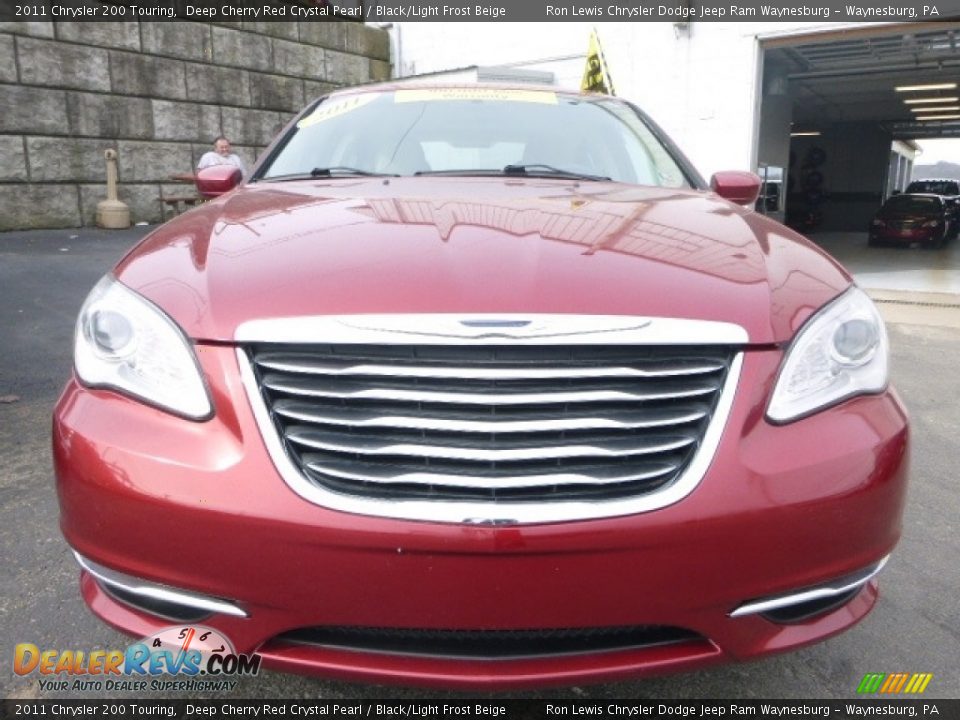 2011 Chrysler 200 Touring Deep Cherry Red Crystal Pearl / Black/Light Frost Beige Photo #12