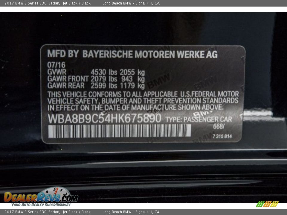 2017 BMW 3 Series 330i Sedan Jet Black / Black Photo #18