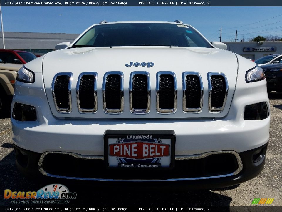 2017 Jeep Cherokee Limited 4x4 Bright White / Black/Light Frost Beige Photo #2