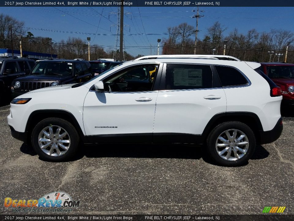 2017 Jeep Cherokee Limited 4x4 Bright White / Black/Light Frost Beige Photo #3