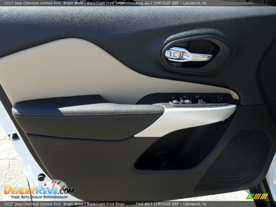 2017 Jeep Cherokee Limited 4x4 Bright White / Black/Light Frost Beige Photo #6