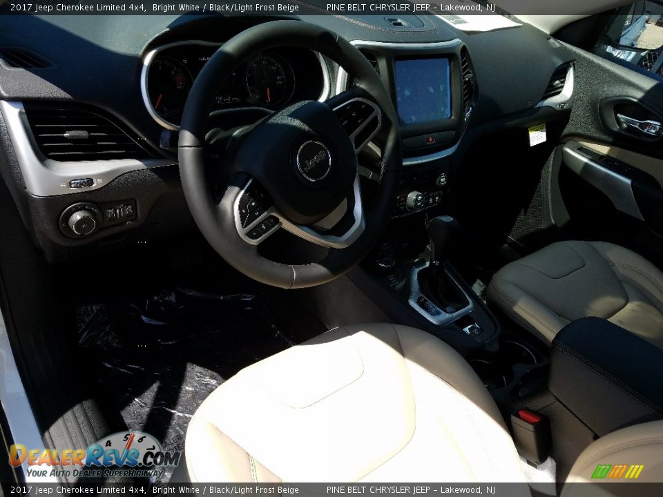 2017 Jeep Cherokee Limited 4x4 Bright White / Black/Light Frost Beige Photo #9