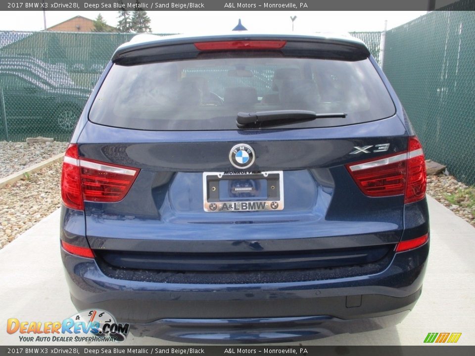 2017 BMW X3 xDrive28i Deep Sea Blue Metallic / Sand Beige/Black Photo #9