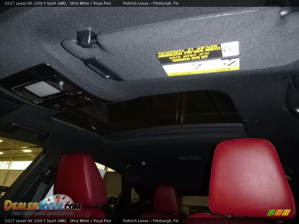2017 Lexus NX 200t F Sport AWD Ultra White / Rioja Red Photo #11