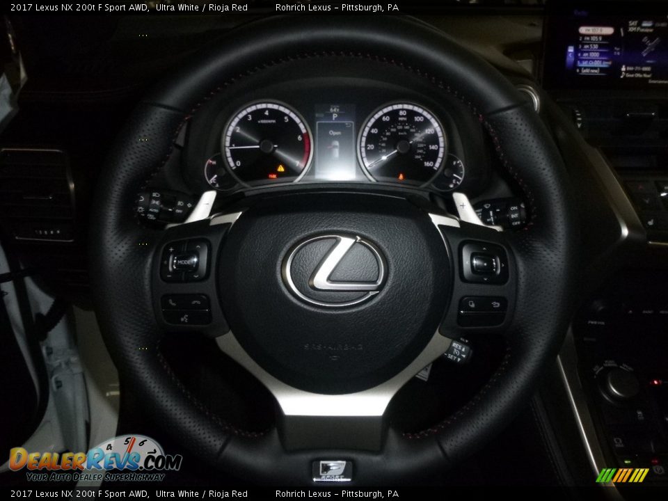 2017 Lexus NX 200t F Sport AWD Ultra White / Rioja Red Photo #14