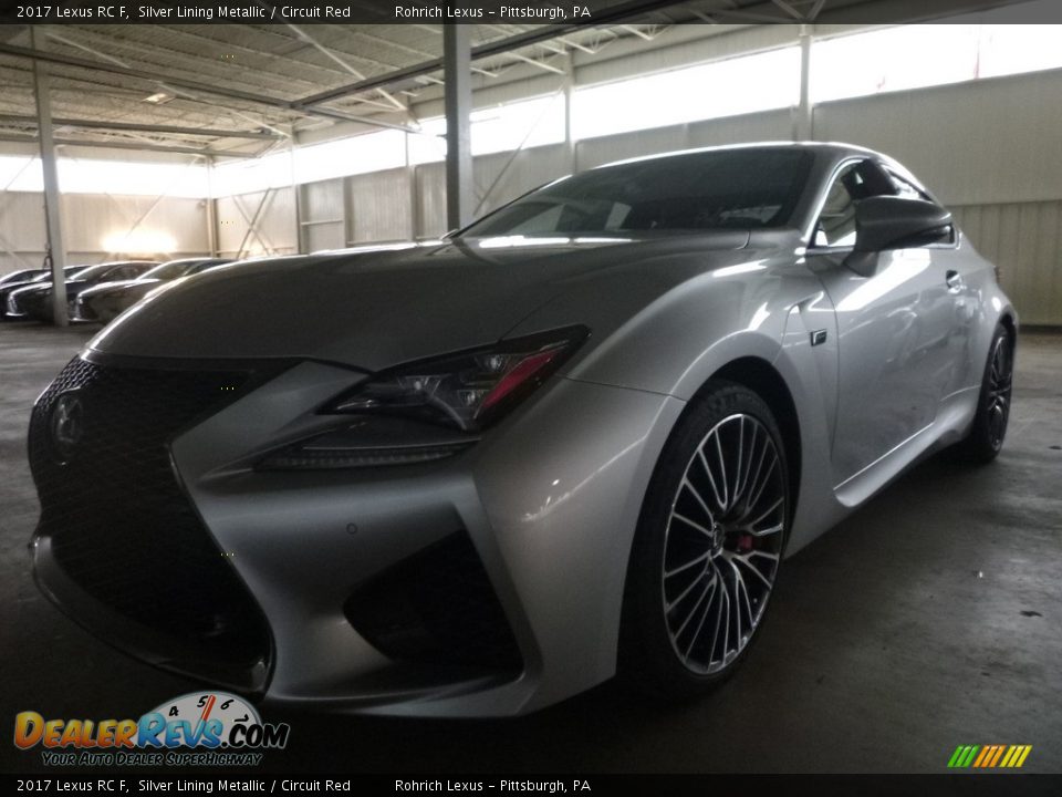 2017 Lexus RC F Silver Lining Metallic / Circuit Red Photo #4