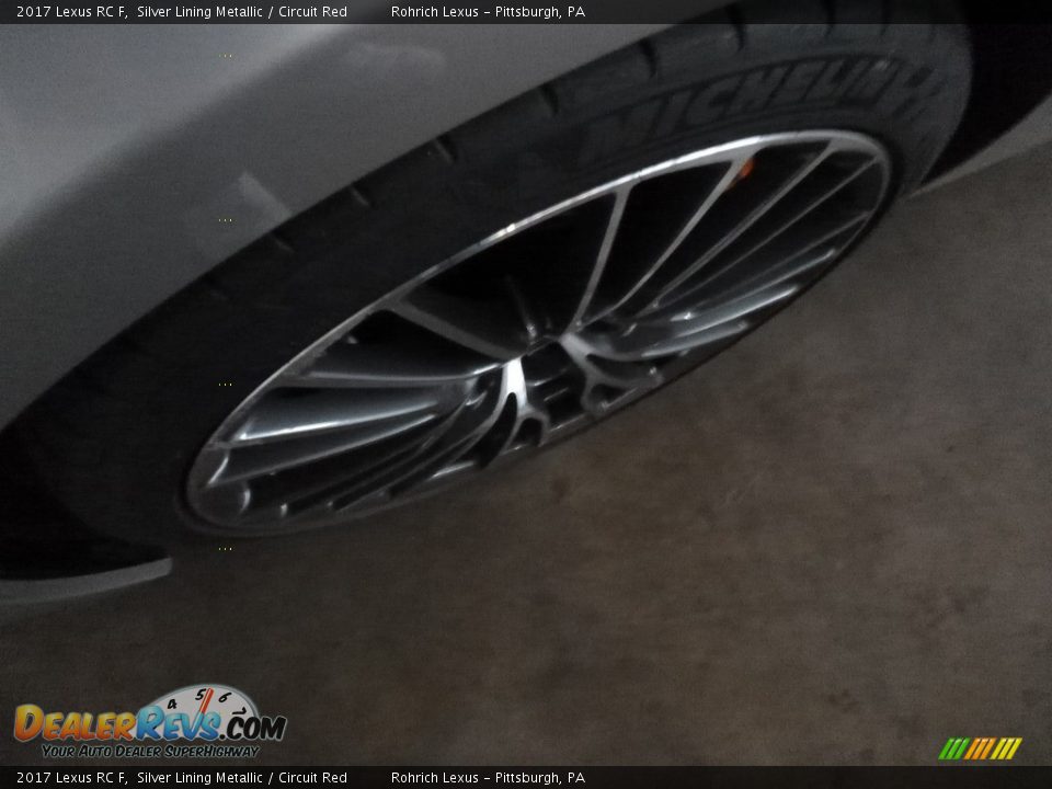 2017 Lexus RC F Silver Lining Metallic / Circuit Red Photo #5