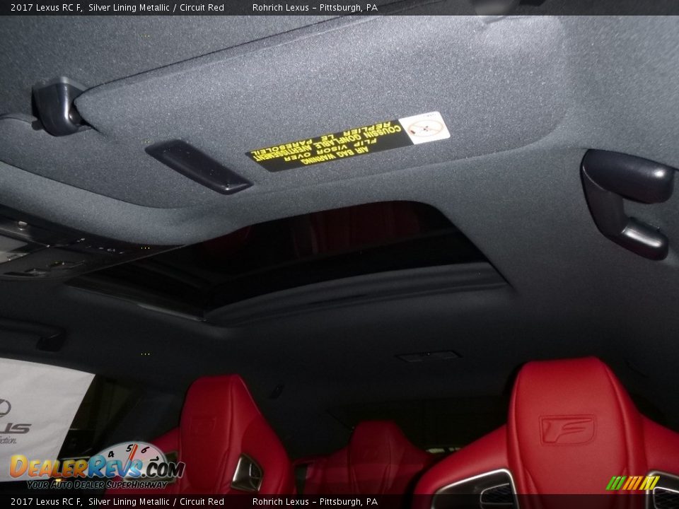 2017 Lexus RC F Silver Lining Metallic / Circuit Red Photo #11