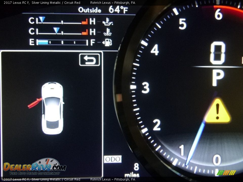 2017 Lexus RC F Silver Lining Metallic / Circuit Red Photo #15