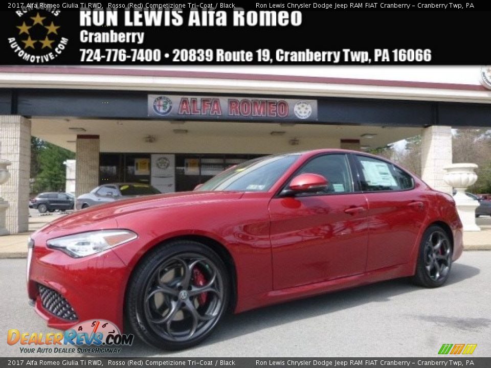 2017 Alfa Romeo Giulia Ti RWD Rosso (Red) Competizione Tri-Coat / Black Photo #1