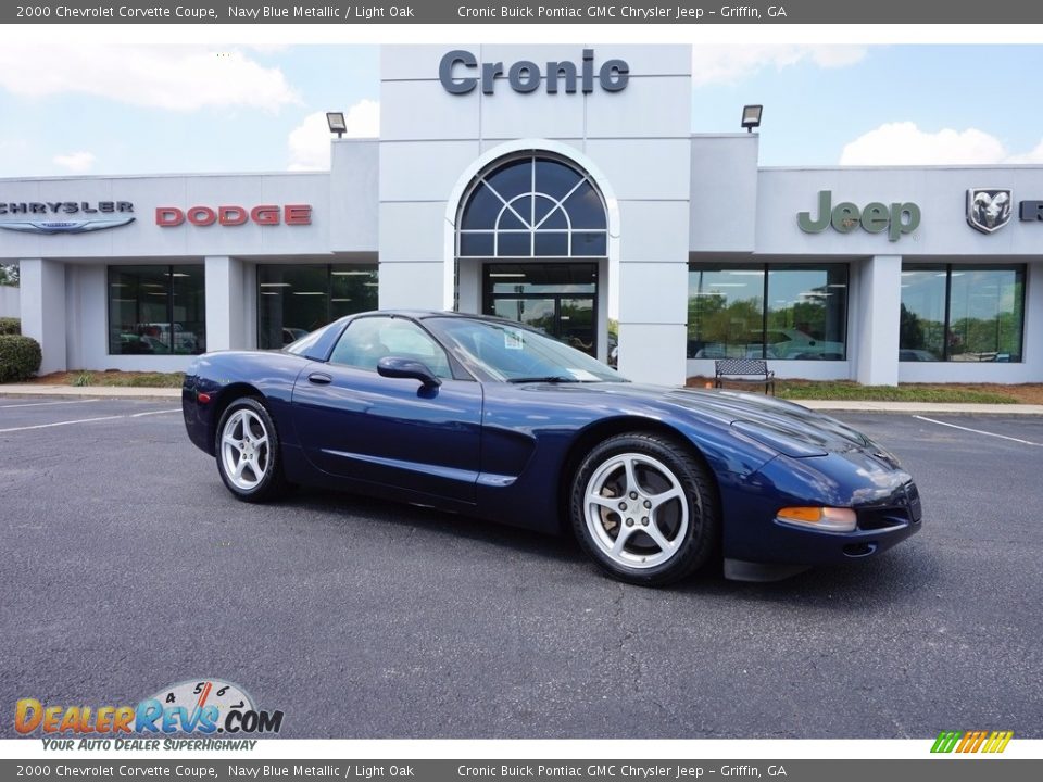 2000 Chevrolet Corvette Coupe Navy Blue Metallic / Light Oak Photo #1