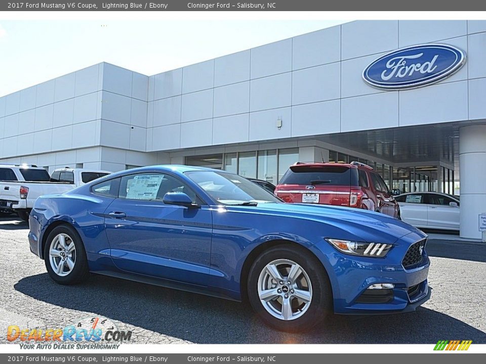 2017 Ford Mustang V6 Coupe Lightning Blue / Ebony Photo #1