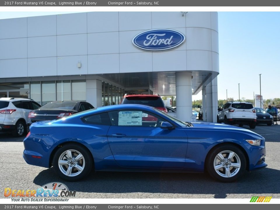 2017 Ford Mustang V6 Coupe Lightning Blue / Ebony Photo #2