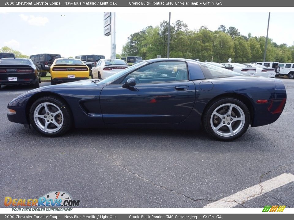 2000 Chevrolet Corvette Coupe Navy Blue Metallic / Light Oak Photo #4