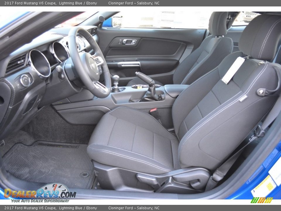 2017 Ford Mustang V6 Coupe Lightning Blue / Ebony Photo #6