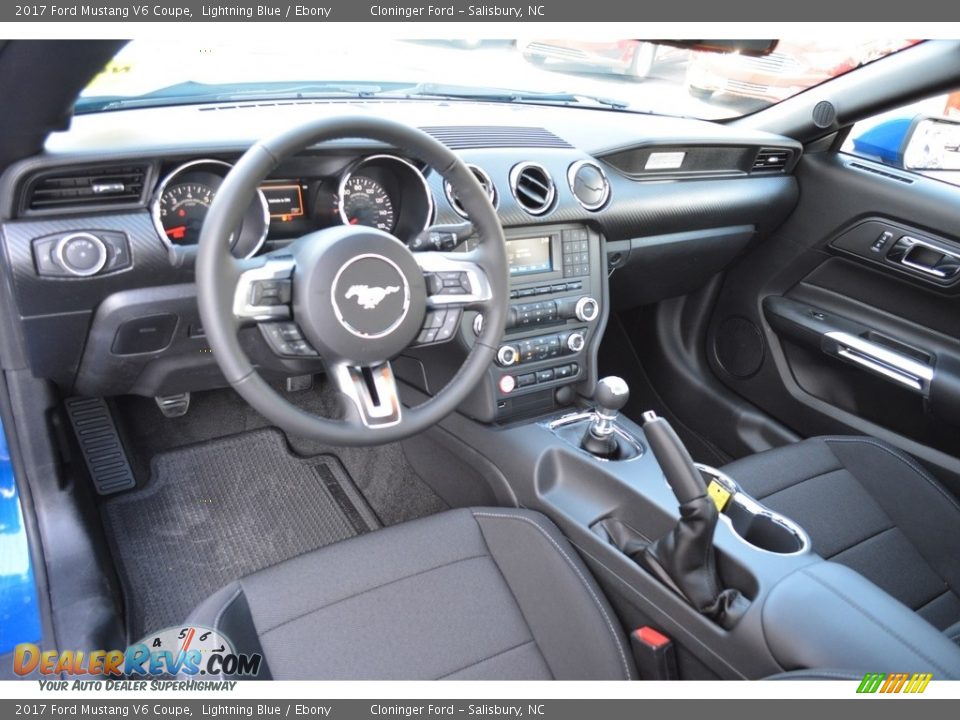 2017 Ford Mustang V6 Coupe Lightning Blue / Ebony Photo #7
