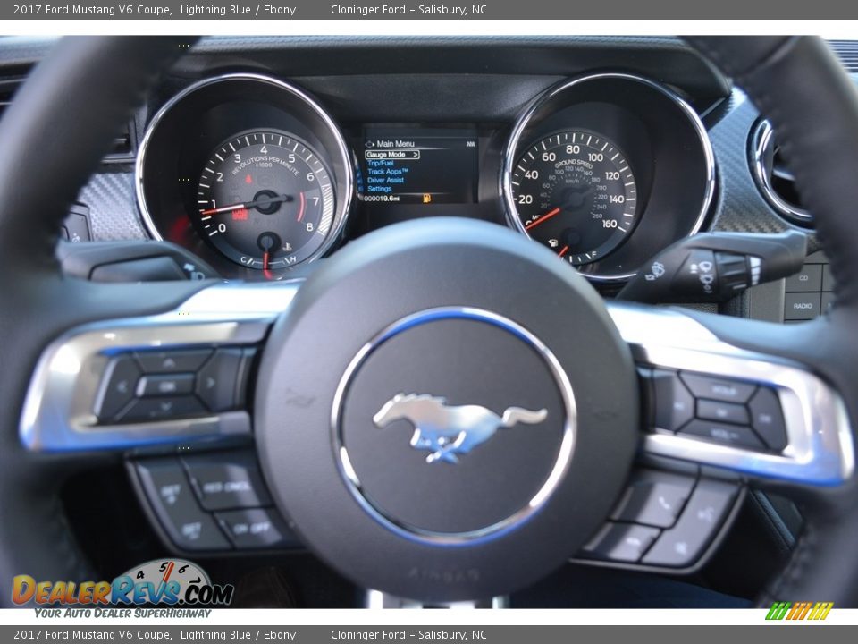 2017 Ford Mustang V6 Coupe Lightning Blue / Ebony Photo #13