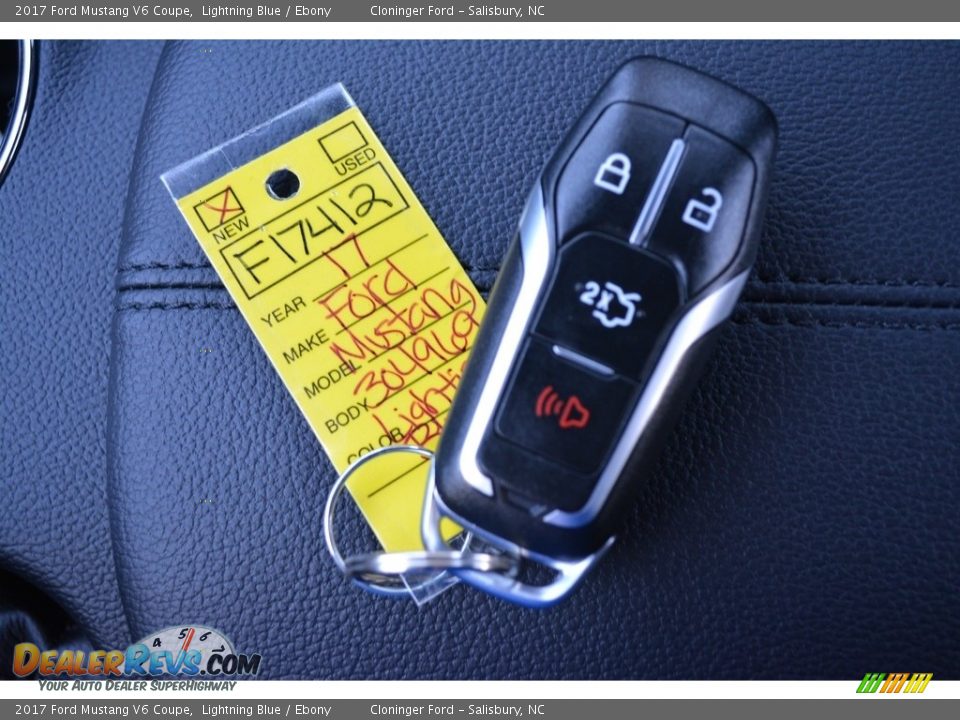 2017 Ford Mustang V6 Coupe Lightning Blue / Ebony Photo #15