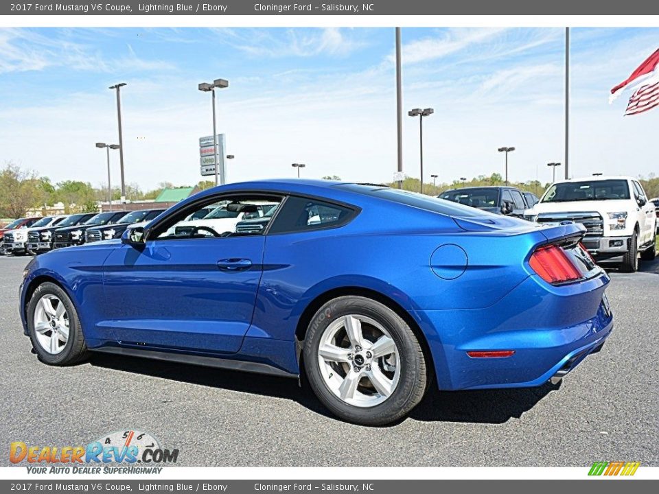 2017 Ford Mustang V6 Coupe Lightning Blue / Ebony Photo #16