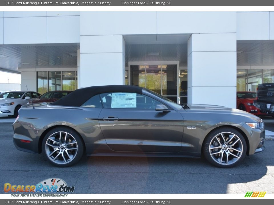 2017 Ford Mustang GT Premium Convertible Magnetic / Ebony Photo #2
