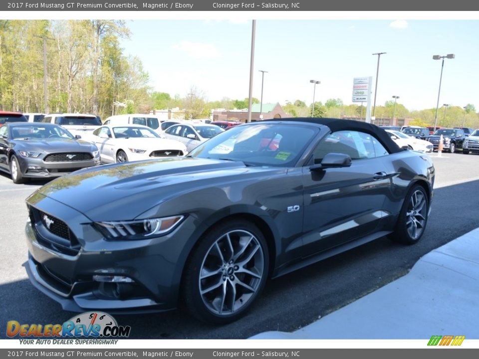 2017 Ford Mustang GT Premium Convertible Magnetic / Ebony Photo #3