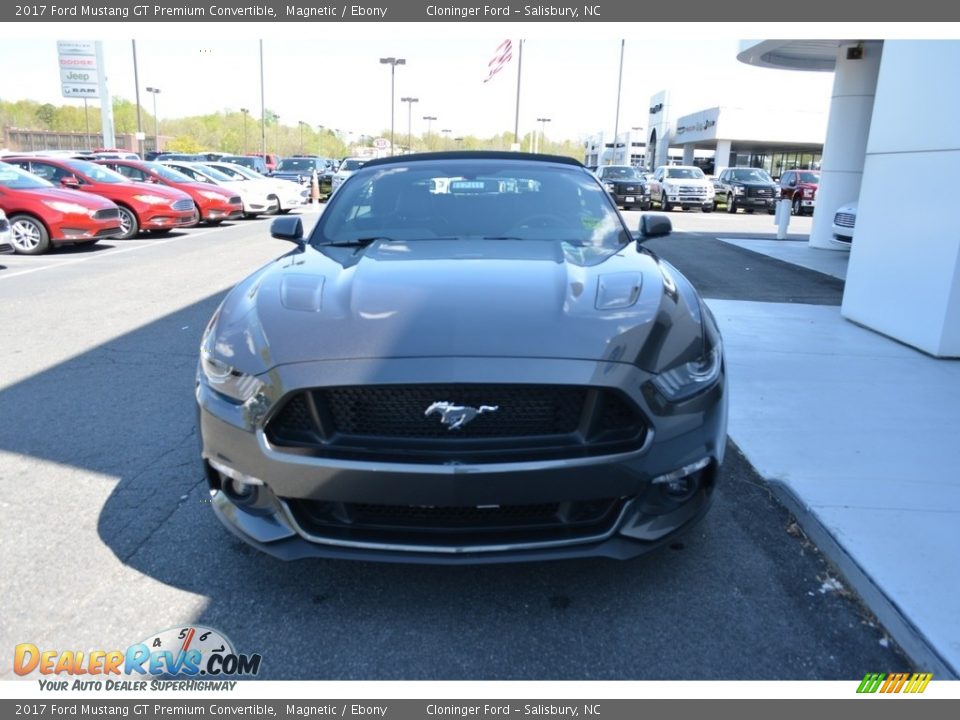 2017 Ford Mustang GT Premium Convertible Magnetic / Ebony Photo #4