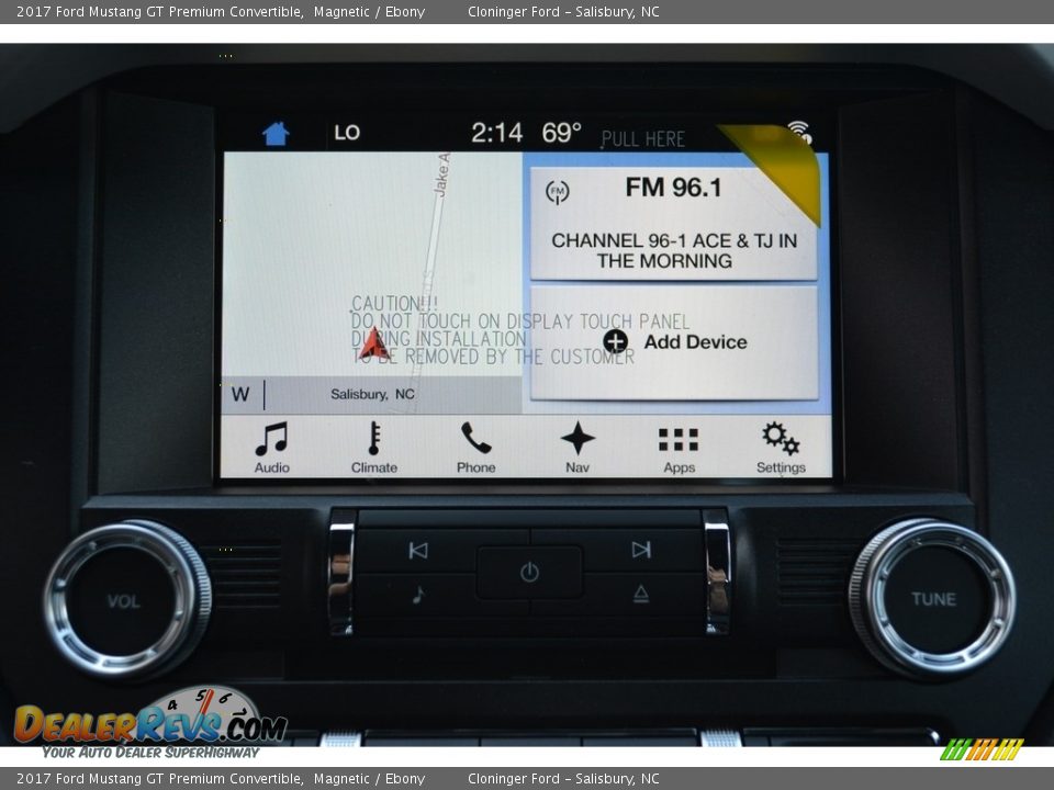 2017 Ford Mustang GT Premium Convertible Magnetic / Ebony Photo #9
