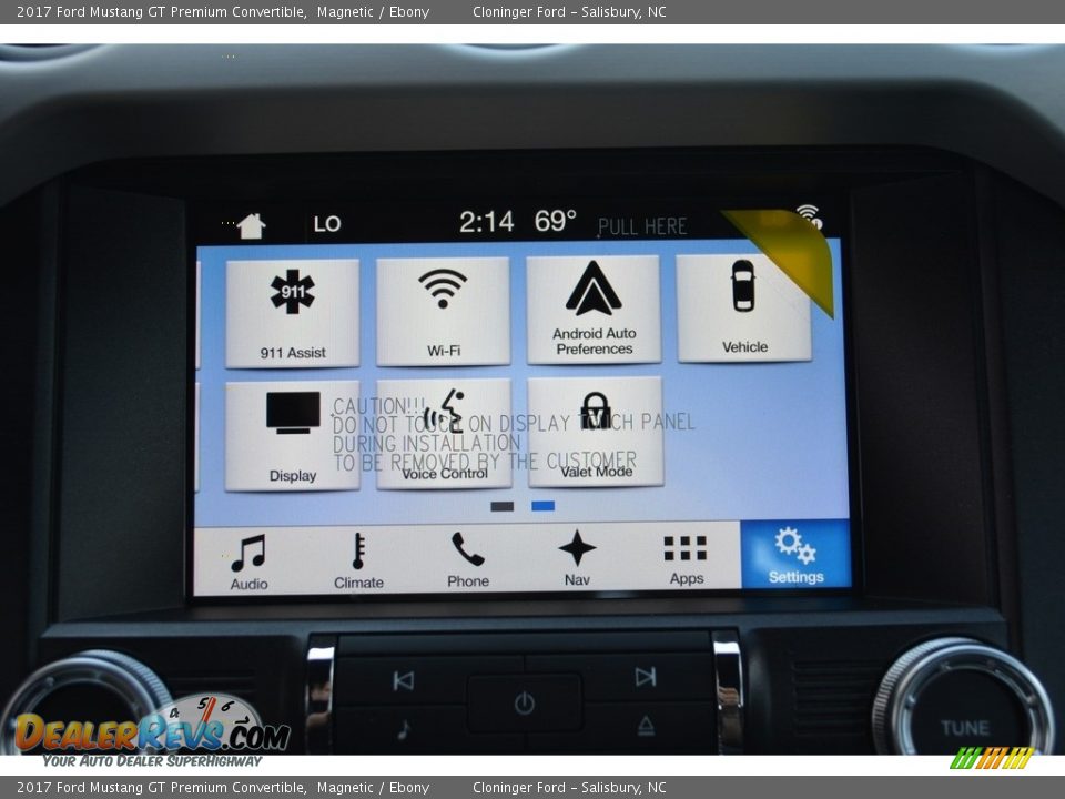 2017 Ford Mustang GT Premium Convertible Magnetic / Ebony Photo #11