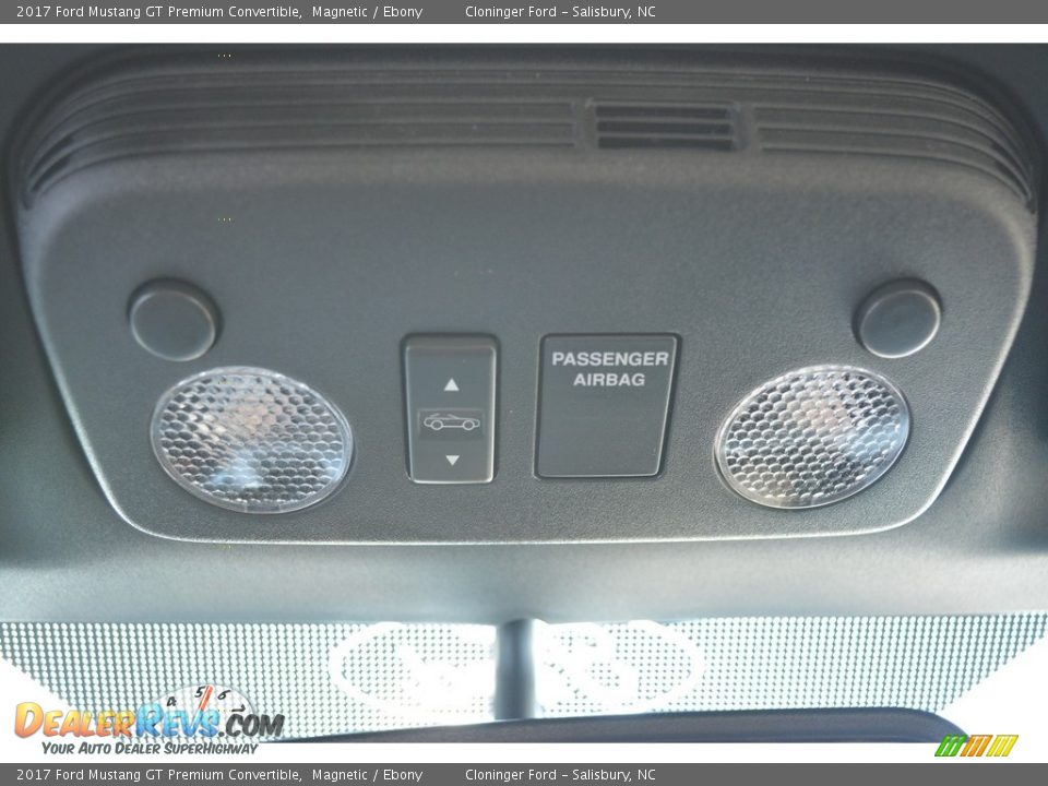 2017 Ford Mustang GT Premium Convertible Magnetic / Ebony Photo #19