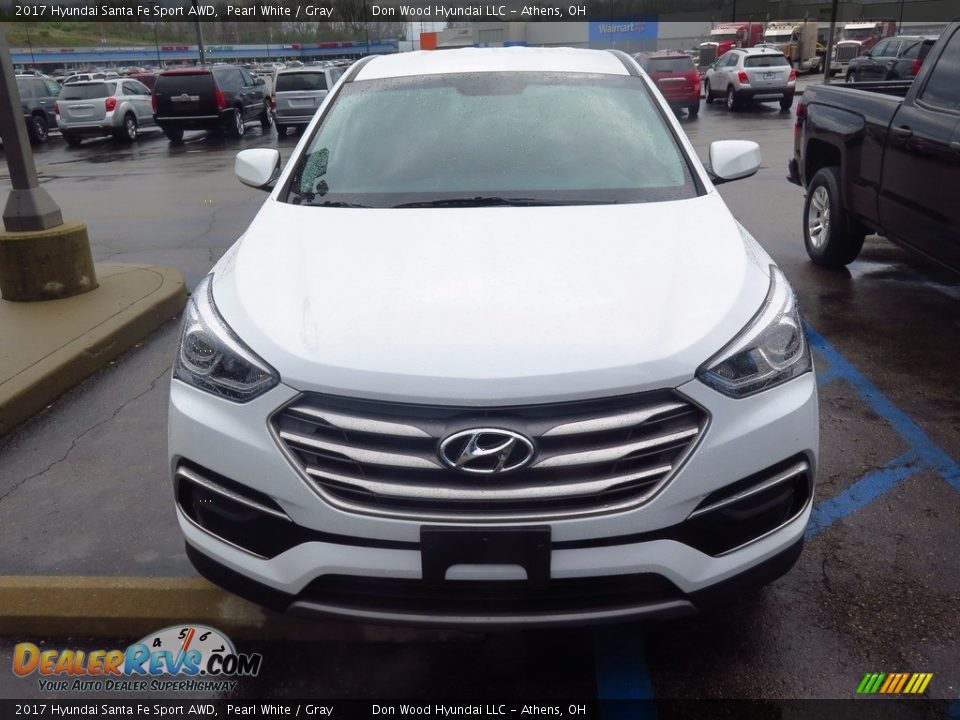 2017 Hyundai Santa Fe Sport AWD Pearl White / Gray Photo #2
