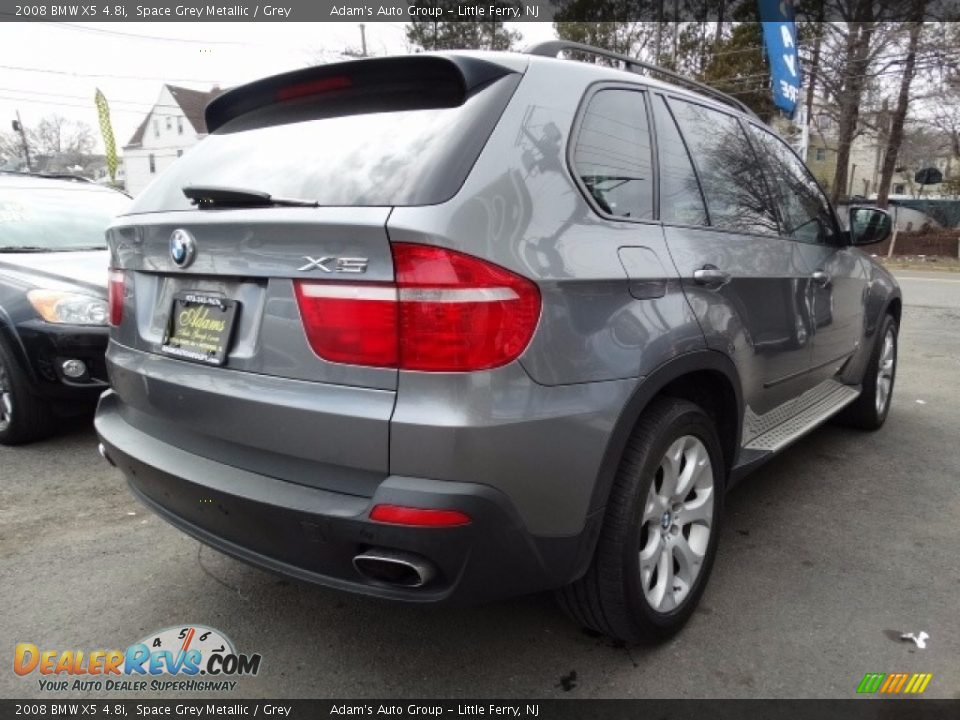 2008 BMW X5 4.8i Space Grey Metallic / Grey Photo #4
