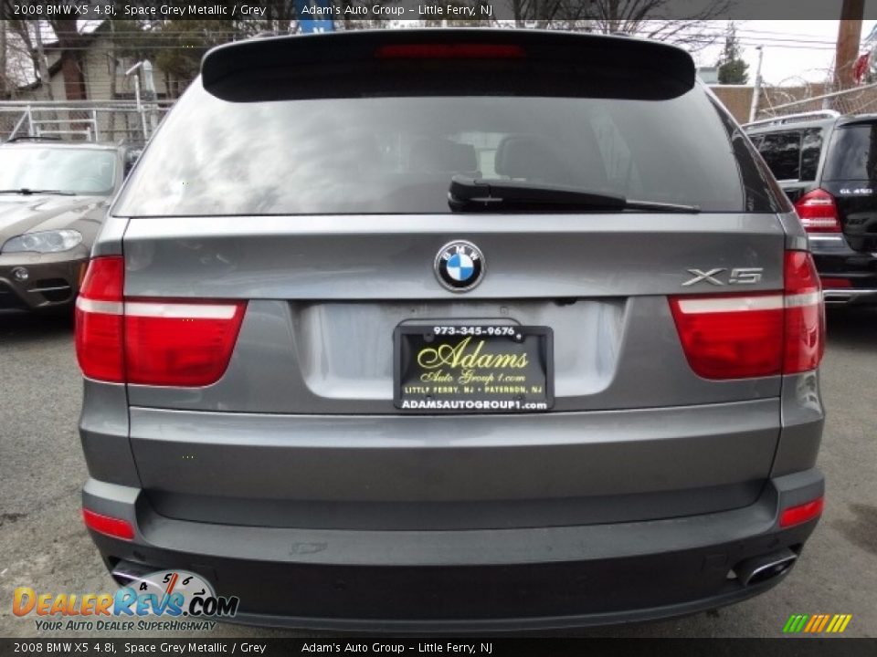 2008 BMW X5 4.8i Space Grey Metallic / Grey Photo #5