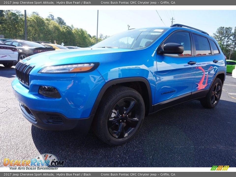 2017 Jeep Cherokee Sport Altitude Hydro Blue Pearl / Black Photo #3