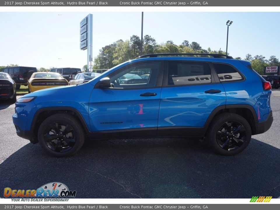 2017 Jeep Cherokee Sport Altitude Hydro Blue Pearl / Black Photo #4